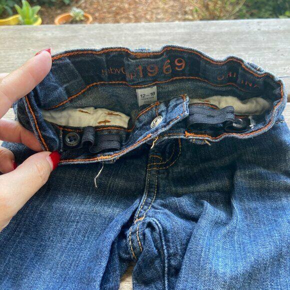 Gap Original Blue Jeans Light Weight Dark Wash Size 12-18 mo - Picture 3 of 8